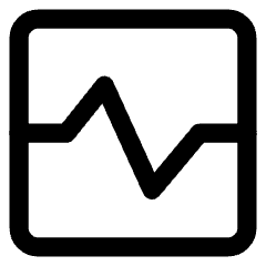 Wave Signal Square Icon from Core Line Set