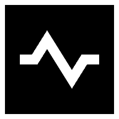 Wave Signal Square Icon from Sharp Solid Set