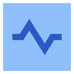 Wave Signal Square Icon from Sharp Flat Set