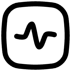 Wave Signal Square Icon from Flex Line Set