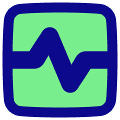 Wave Signal Square Icon from Plump Pop Set