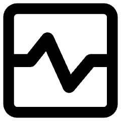 Wave Signal Square Icon from Core Remix Set