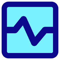 Wave Signal Square Icon from Core Pop Set