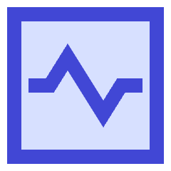 Wave Signal Square Icon from Sharp Duo Set
