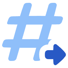 Go To Channel Slack Icon from Plump Flat Set