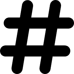 Hashtag Sign Icon from Micro Solid Set