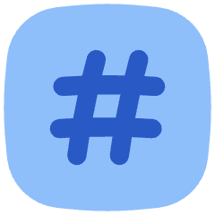 Hashtag Tag Channel Phone Number Icon from Flex Flat Set