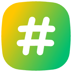 Hashtag Tag Channel Phone Number Icon from Flex Gradient Set