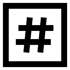 Hashtag Tag Channel Phone Number Icon from Sharp Line Set