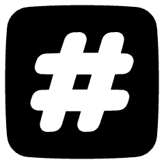 Hashtag Tag Channel Phone Number Icon from Plump Solid Set