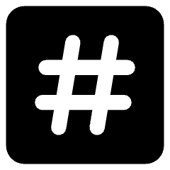 Hashtag Tag Channel Phone Number Icon from Core Solid Set