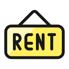 Real Estate Sign Board Rent Icon from Ultimate Colors Set