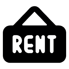 Real Estate Sign Board Rent Icon from Ultimate Bold Set