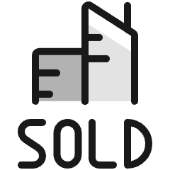 Real Estate Sign Building Sold Icon from Ultimate Colors Set