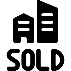 Real Estate Sign Building Sold Icon from Ultimate Bold Set