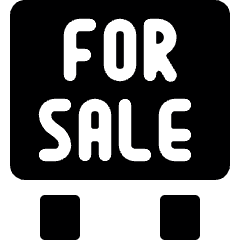 Real Estate Sign For Sale Icon from Ultimate Bold Set