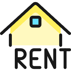 Real Estate Sign House Rent Icon from Ultimate Colors Set
