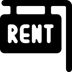 Real Estate Sign Rent Icon from Ultimate Bold Set