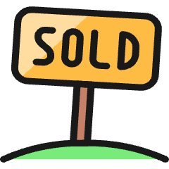 Real Estate Sign Sold Icon from Ultimate Colors Set