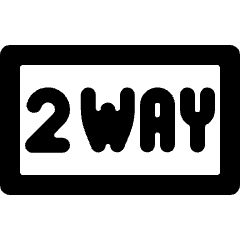 Road Sign 2 Way Alternate Icon from Ultimate Bold Set