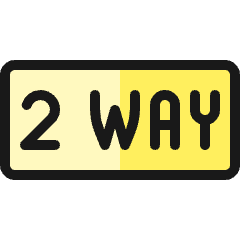 Road Sign 2 Way Icon from Ultimate Colors Set