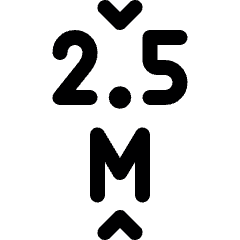 Road Sign 2 5 M High Icon from Ultimate Regular Set