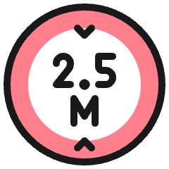 Road Sign 2.5m High Icon from Ultimate Colors Set