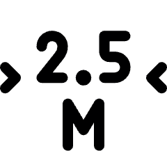 Road Sign 2 5 M Wide Icon from Ultimate Regular Set