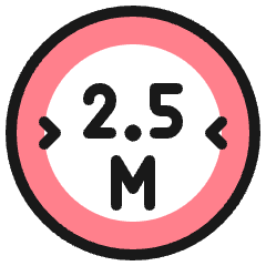 Road Sign 2.5m Wide Icon from Ultimate Colors Set