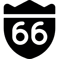 Road Sign 66 1 Icon from Ultimate Bold Set