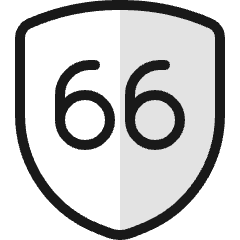 Road Sign 66 Icon from Ultimate Colors Set