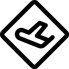 Road Sign Airport Close Icon from Ultimate Regular Set