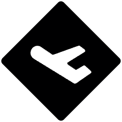 Road Sign Airport Close Icon from Ultimate Bold Set