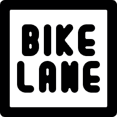 Road Sign Bike Lane Alternate Icon from Ultimate Bold Set