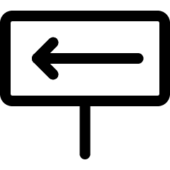 Road Sign Board Left Icon from Ultimate Regular Set