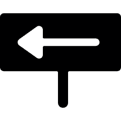 Road Sign Board Left Icon from Ultimate Bold Set