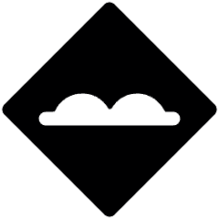 Road Sign Bump Ahead Icon from Ultimate Bold Set