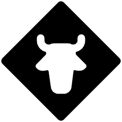 Road Sign Cattle Icon from Ultimate Bold Set