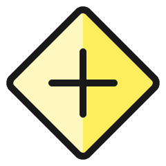 Road Sign Crossroad 1 Icon from Ultimate Colors Set