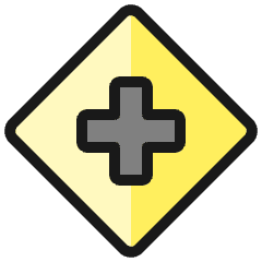 Road Sign Crossroad 2 Icon from Ultimate Colors Set