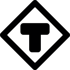 Road Sign Deadend 1 Alternate Icon from Ultimate Bold Set