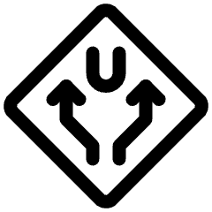 Road Sign Divided Highway 2 Icon from Ultimate Regular Set