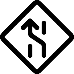 Road Sign Lane Crossing Left Icon from Ultimate Regular Set