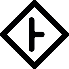 Road Sign Left Turn Alternate Icon from Ultimate Bold Set