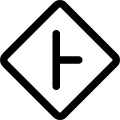 Road Sign Left Turn Icon from Ultimate Regular Set