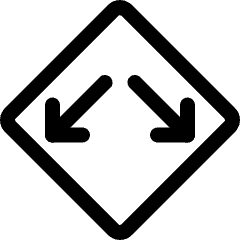 Road Sign Look Both Ways 1 Icon from Ultimate Regular Set