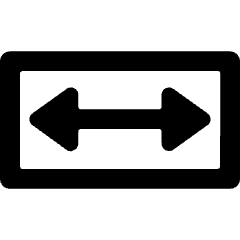 Road Sign Look Both Ways Alternate Icon from Ultimate Bold Set