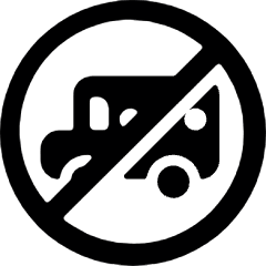 Road Sign NO Buses Alternate Icon from Ultimate Bold Set