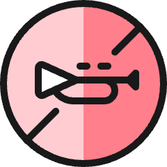 Road Sign No Horn Icon from Ultimate Colors Set