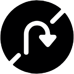 Road Sign No U Turn Icon from Ultimate Bold Set